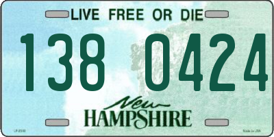 NH license plate 1380424