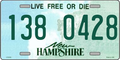 NH license plate 1380428
