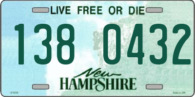 NH license plate 1380432