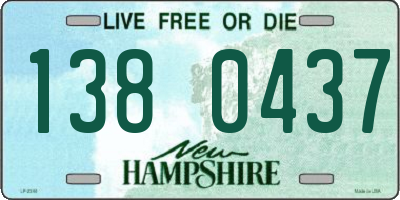 NH license plate 1380437