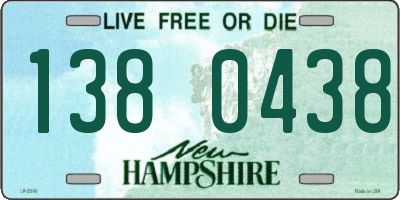 NH license plate 1380438