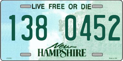 NH license plate 1380452