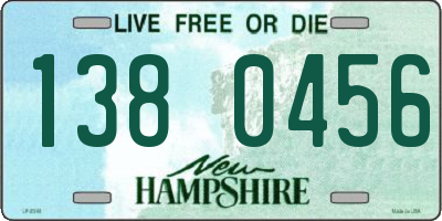 NH license plate 1380456