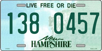 NH license plate 1380457