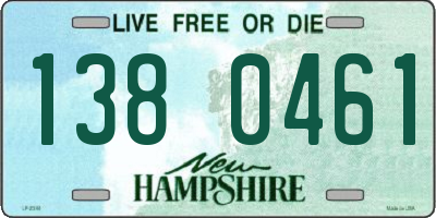 NH license plate 1380461