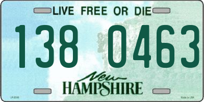 NH license plate 1380463