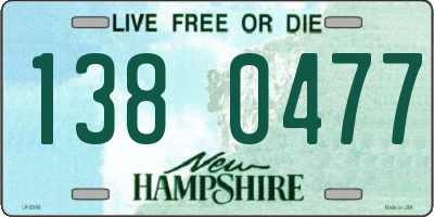 NH license plate 1380477