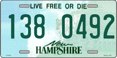 NH license plate 1380492