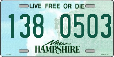 NH license plate 1380503