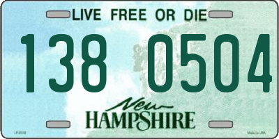NH license plate 1380504