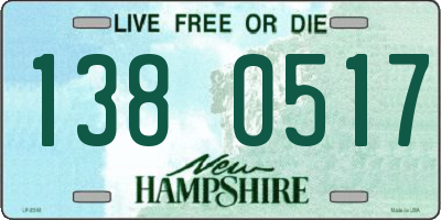 NH license plate 1380517
