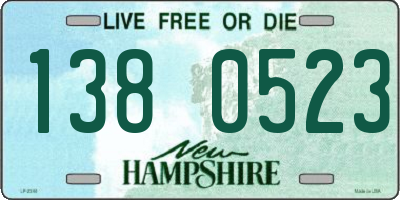 NH license plate 1380523