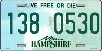 NH license plate 1380530