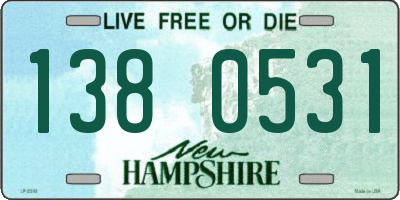 NH license plate 1380531