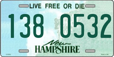 NH license plate 1380532