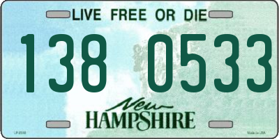 NH license plate 1380533