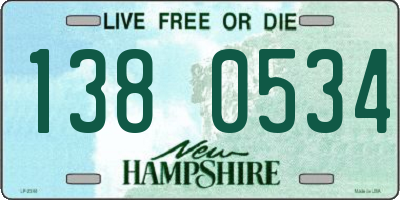 NH license plate 1380534