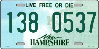 NH license plate 1380537