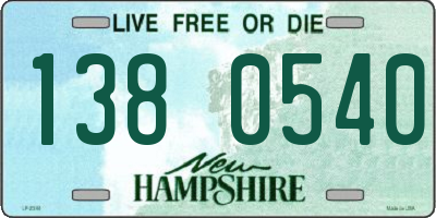 NH license plate 1380540