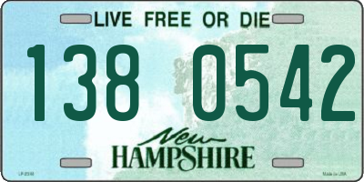NH license plate 1380542
