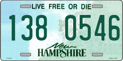 NH license plate 1380546