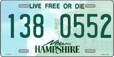 NH license plate 1380552