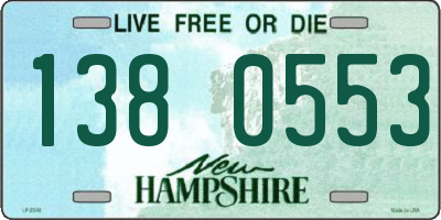 NH license plate 1380553