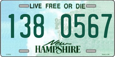NH license plate 1380567