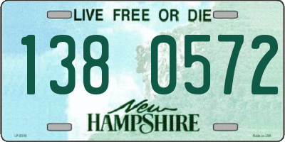 NH license plate 1380572