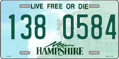 NH license plate 1380584