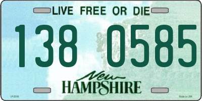 NH license plate 1380585