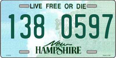 NH license plate 1380597