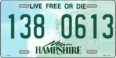 NH license plate 1380613