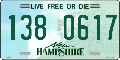 NH license plate 1380617