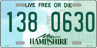 NH license plate 1380630
