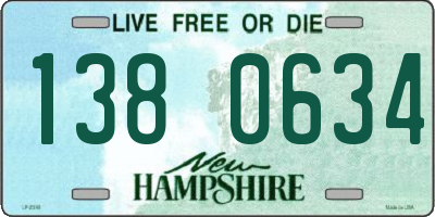 NH license plate 1380634