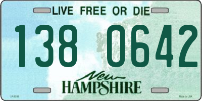 NH license plate 1380642