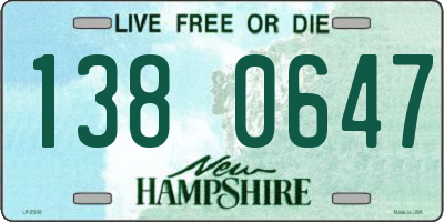 NH license plate 1380647