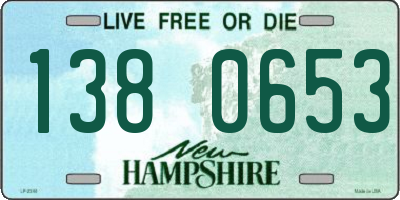 NH license plate 1380653