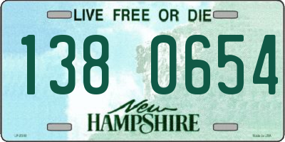NH license plate 1380654