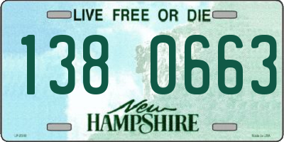 NH license plate 1380663