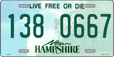 NH license plate 1380667