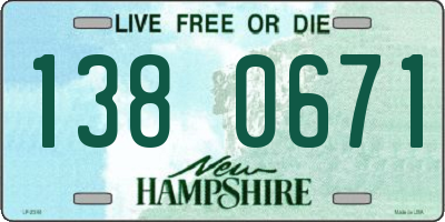 NH license plate 1380671