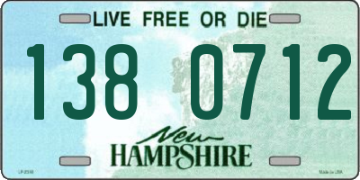NH license plate 1380712