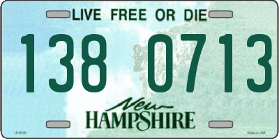 NH license plate 1380713