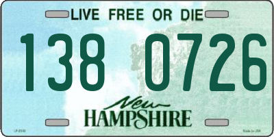 NH license plate 1380726