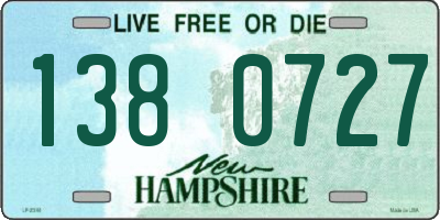 NH license plate 1380727