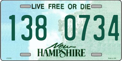 NH license plate 1380734