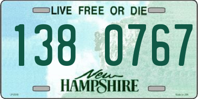 NH license plate 1380767