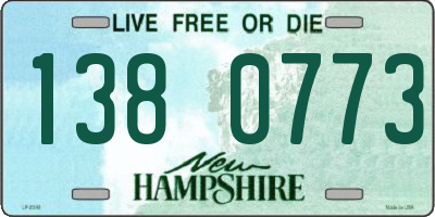 NH license plate 1380773